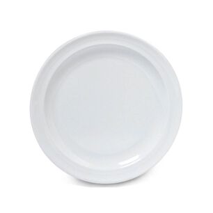 Set De 6 Platos Melamina Redondo Blanca 23 Cm L&iacute;nea Cl&aacute;sica