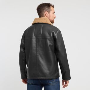 Chaqueta Ecocuero Regular Cuello Camisero Hombre Peroe