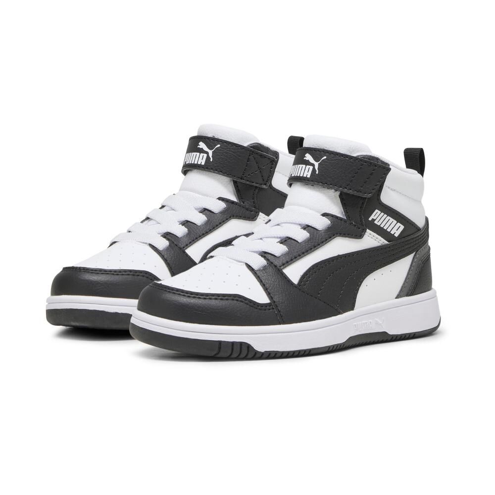 Zapatilla Urbana Ni&ntilde;o Puma Rebound V6 Mid Ac+ Ps Blanco/negro image number 0.0