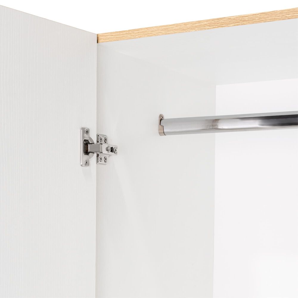 Closet 3 Puertas 2 Cajones Café Claro Y Blanco 180x90x47 Cm image number 6.0