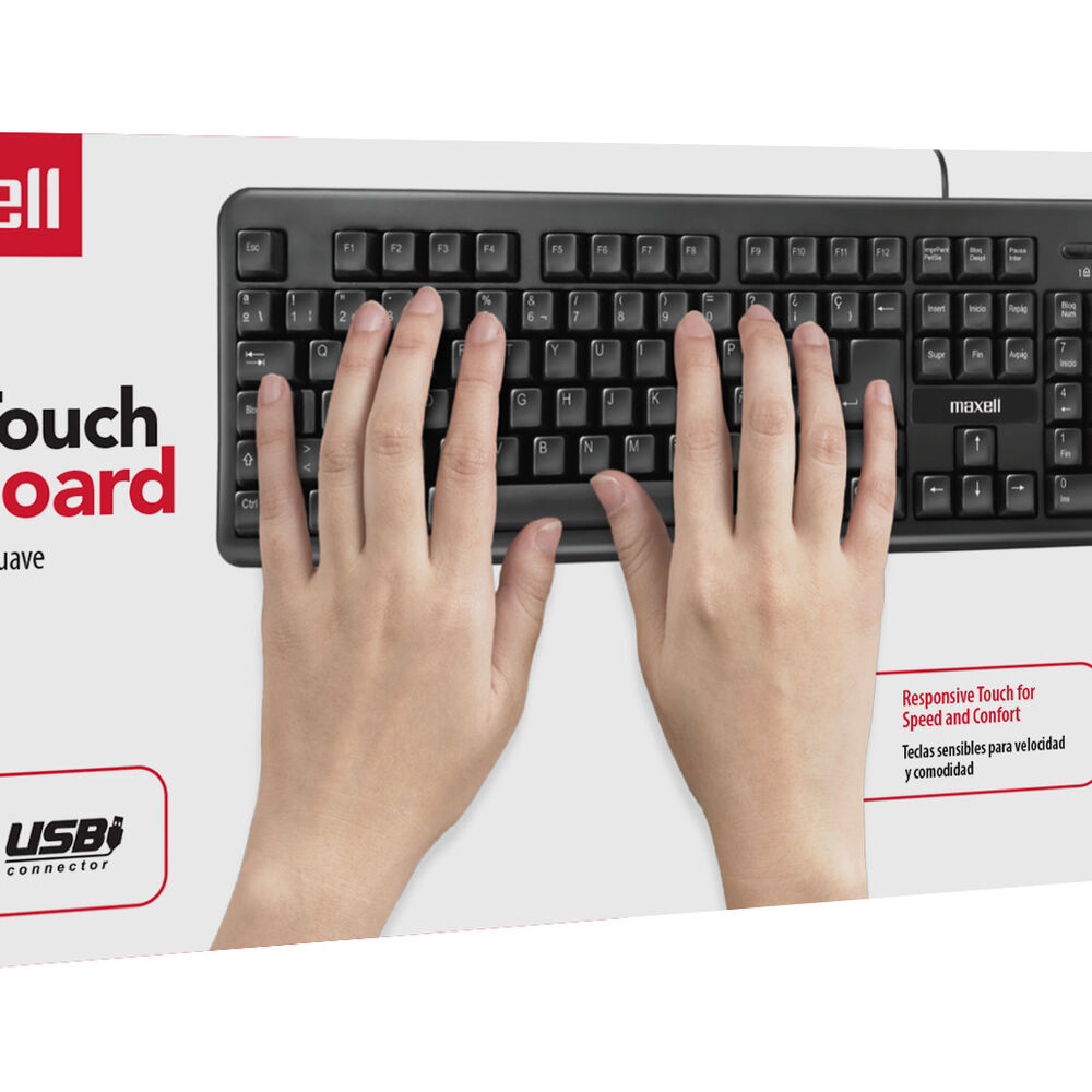 Teclado B&aacute;sico Maxell Kb-90 Conector Usb Negro image number 3.0