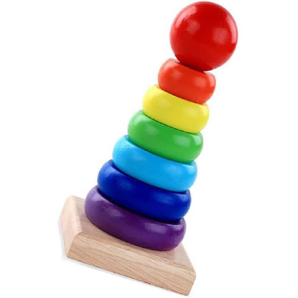 Torre Encaje Montessori Madera Arco Iris Toy Para Ni&ntilde;os image number 1.0