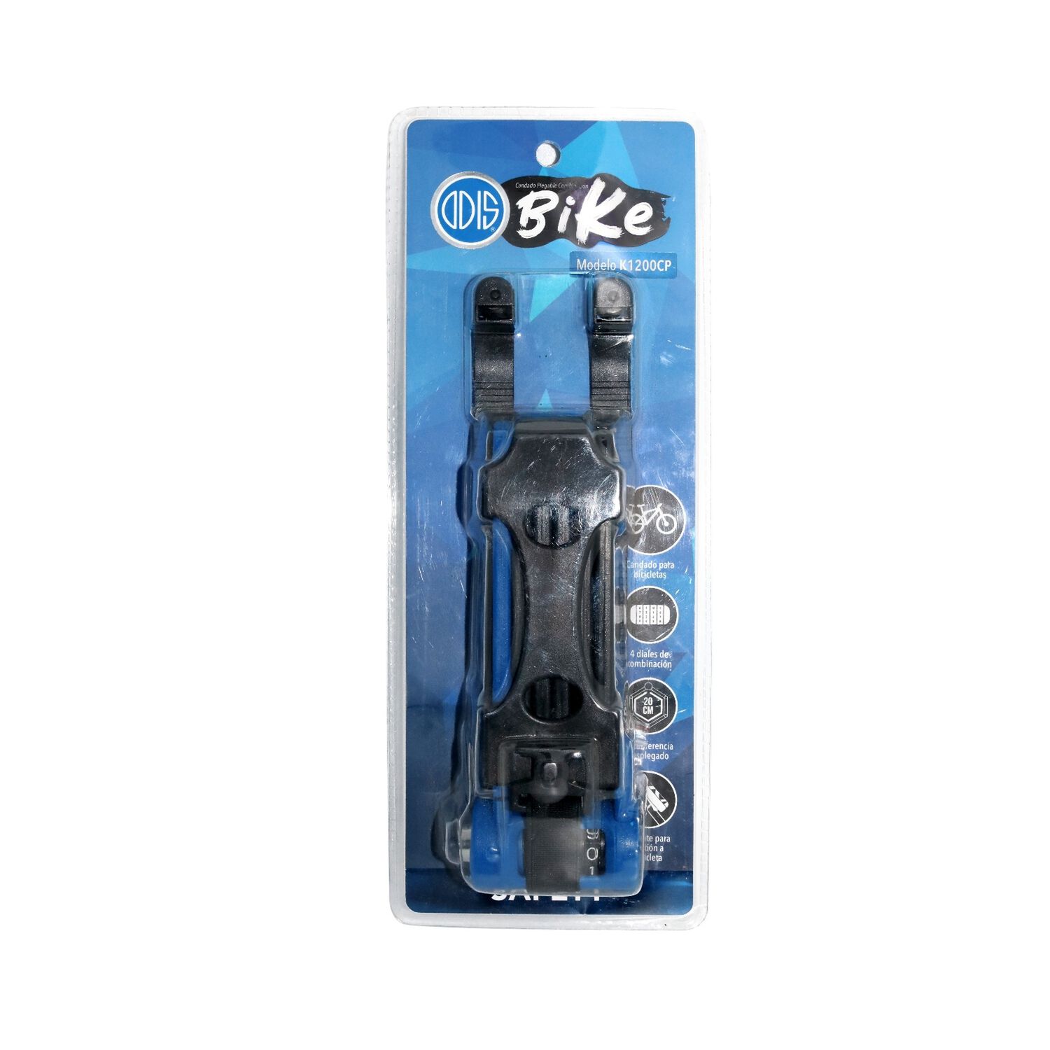 Candado Bicicleta Plegable Odis Bike K1200cp Combinaci&oacute;n image number 5.0