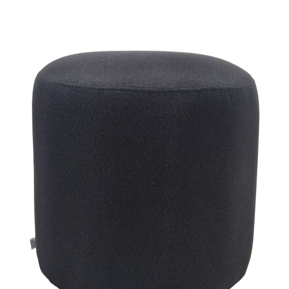 Pouf Redondo Lino Negro image number 0.0