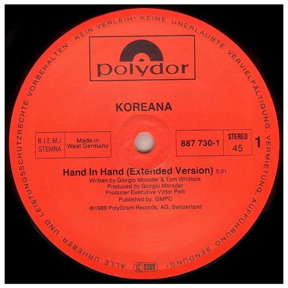 Koreana - Hand In Hand (seul '88 Olympic Song) | 12" Maxi Single Usado image number 2.0