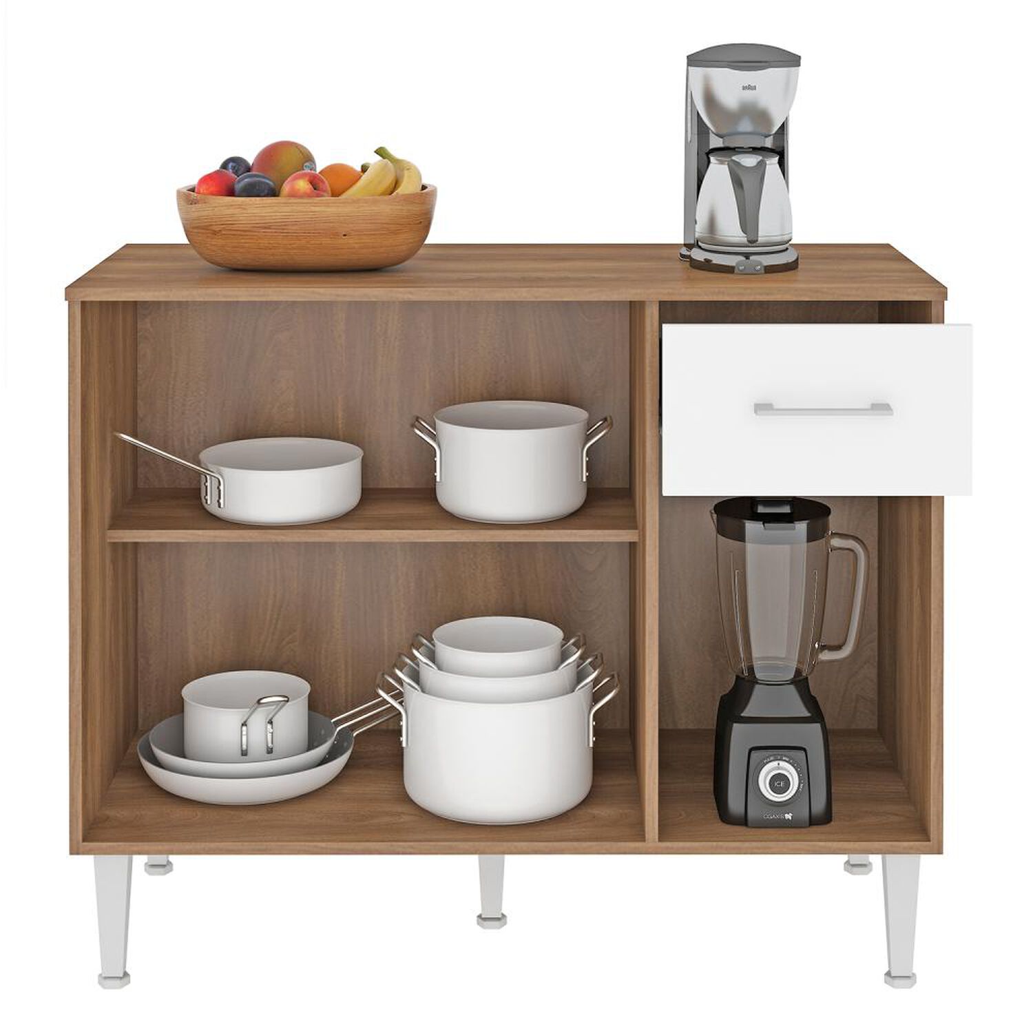 Mueble De Cocina Vekkahome Base Evandro / 3 Puertas / 1 Caj&oacute;n image number 5.0