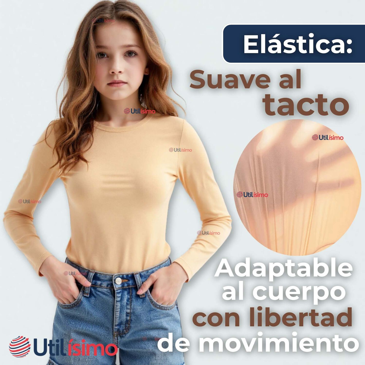 Pack 3 Camiseta El&aacute;stica Transpirable Manga Larga Nylon Segunda Piel image number 1.0