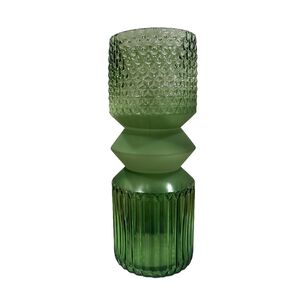 Florero De Vidrio Verde D2 Belle Noite / 29.5 Cm