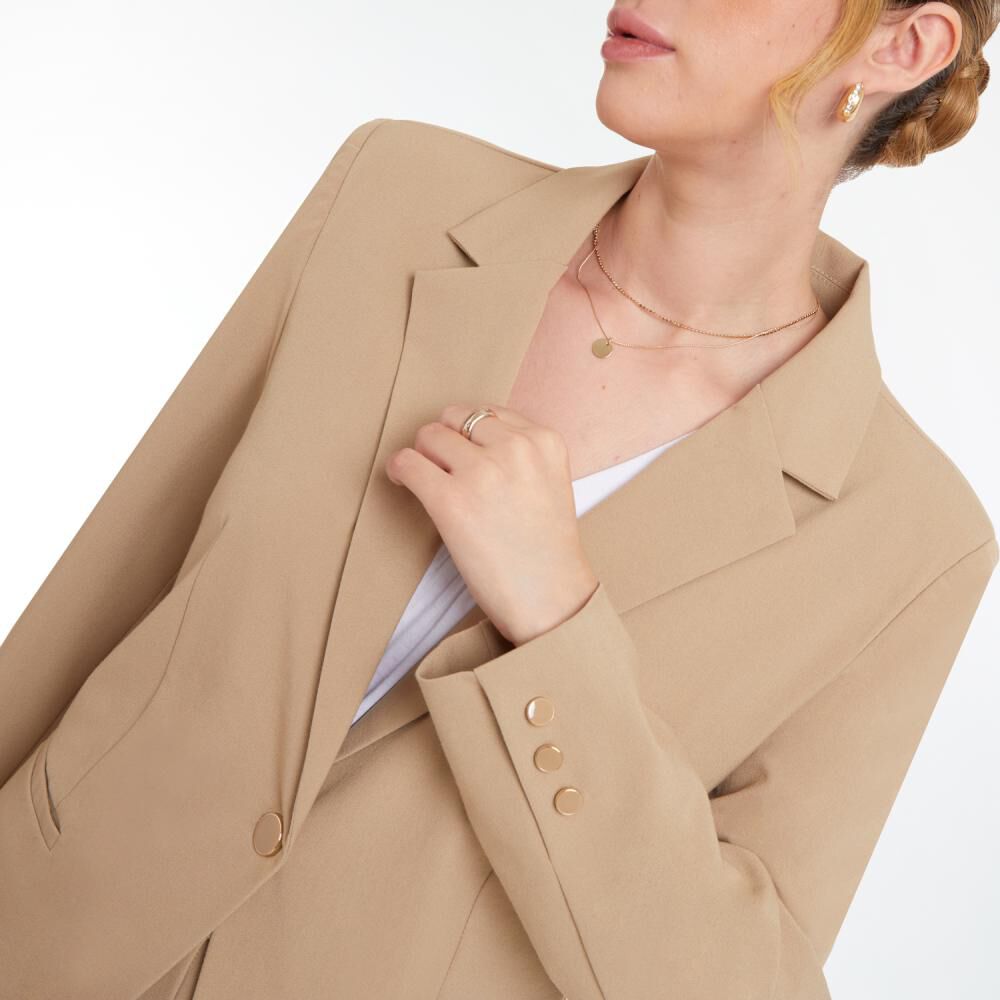 Blazer Básico Liso Regular Mujer Lesage image number 4.0