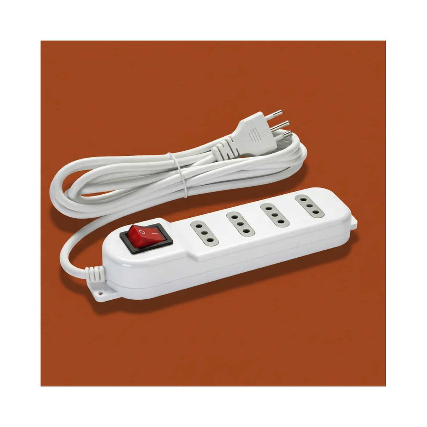Alargador Zapatilla Con Switch 4 Posiciones 3 Metros Blanco image number 7.0