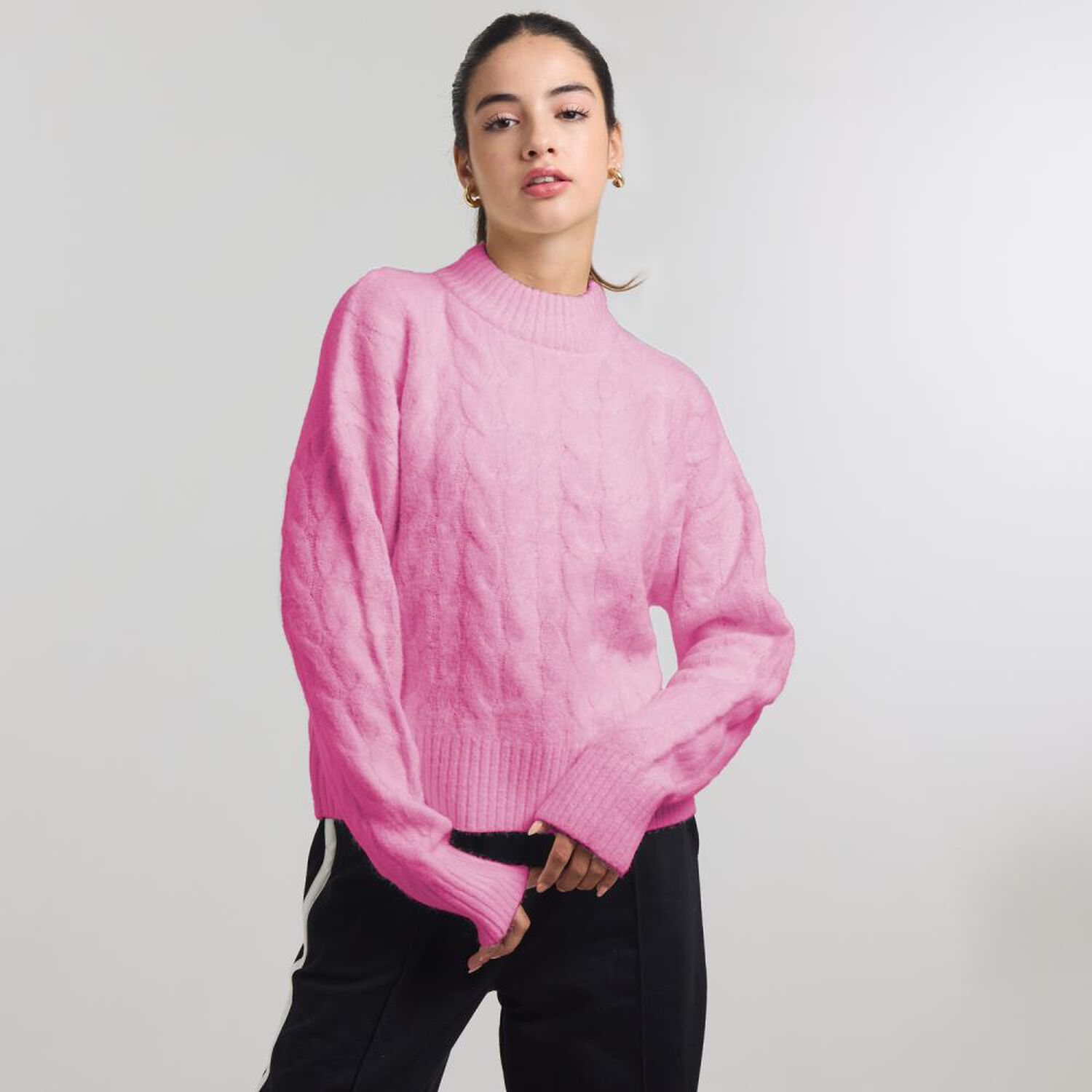 Sweater Regular Manga Larga Cuello Alto Mujer Freedom image number 0.0