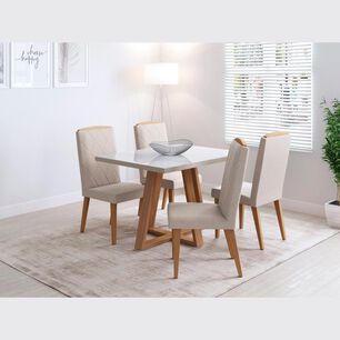 Juego De Comedor Decocasa Mara / 4 Sillas Daysi