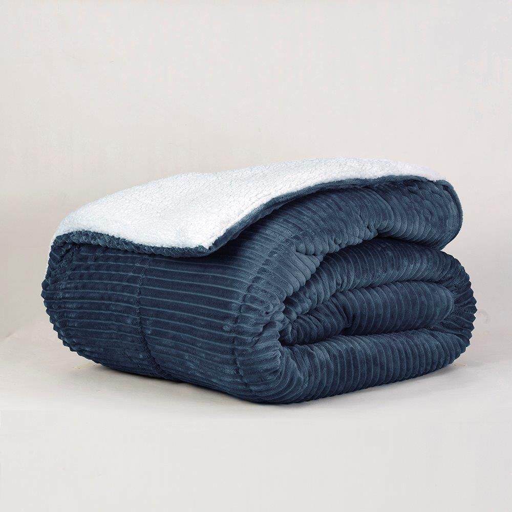 Plumon Corduroy Coral Sherpa 2 Plazas Azul image number 2.0