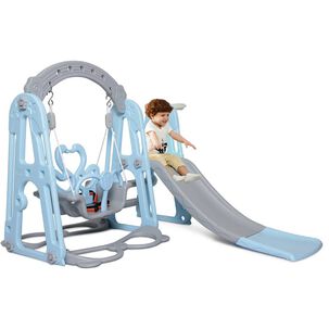 Columpio, Resbal&iacute;n + Aro De B&aacute;squet Celeste