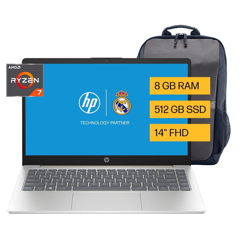 Notebook 14" HP 14-EM0015LA / AMD Ryzen 7 / 8 GB RAM / 512 GB SSD image number 0.0