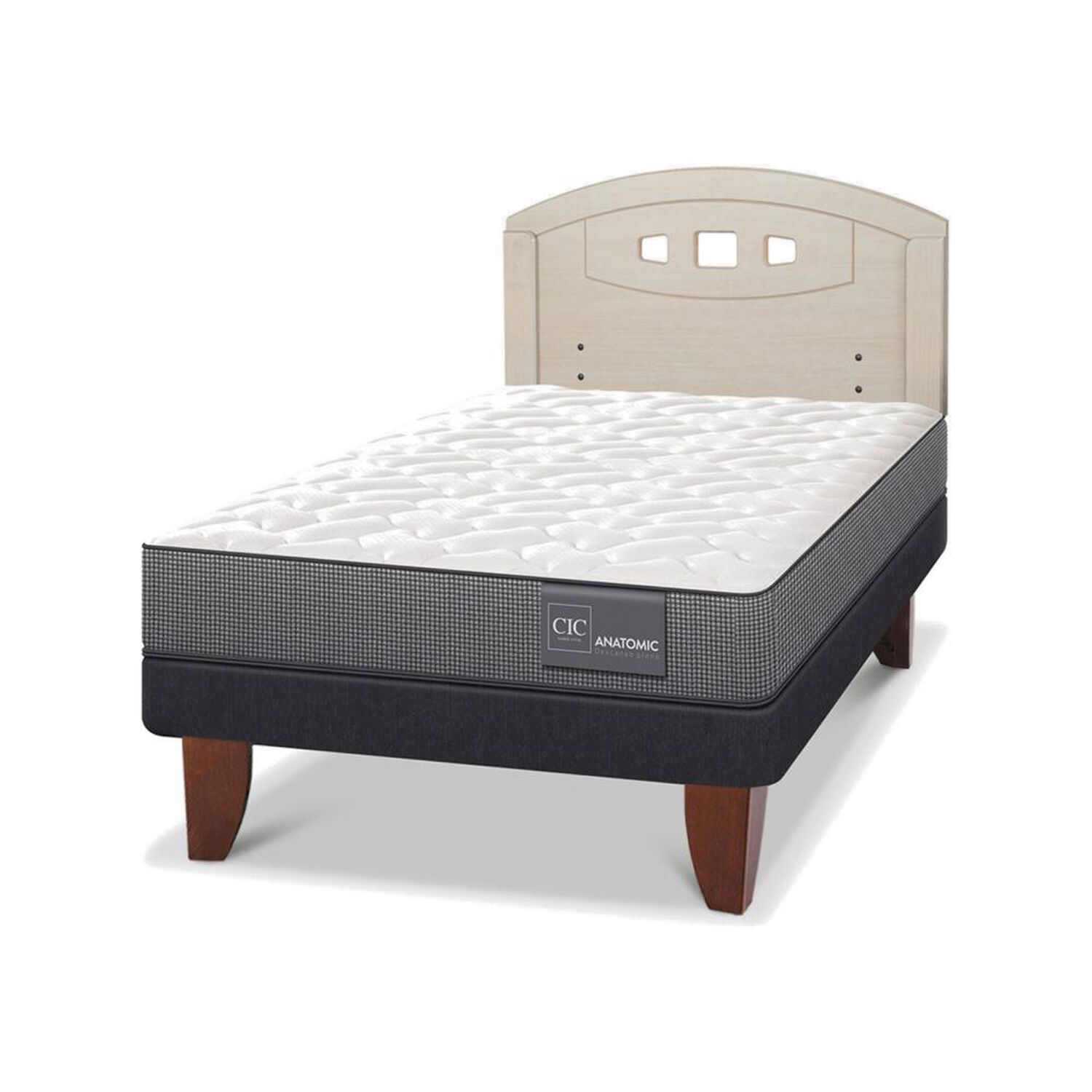 Cama Europea Cic Anatomic / 1.5 Plazas / Base Normal + Respaldo image number 3.0