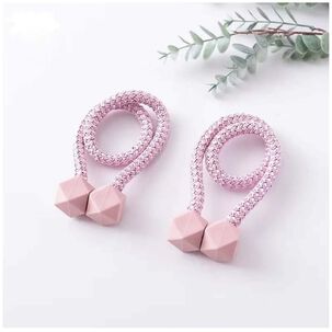 Pack De 02 Sujetadores - Abrazaderas Magneticas Para Cortinas Rosa