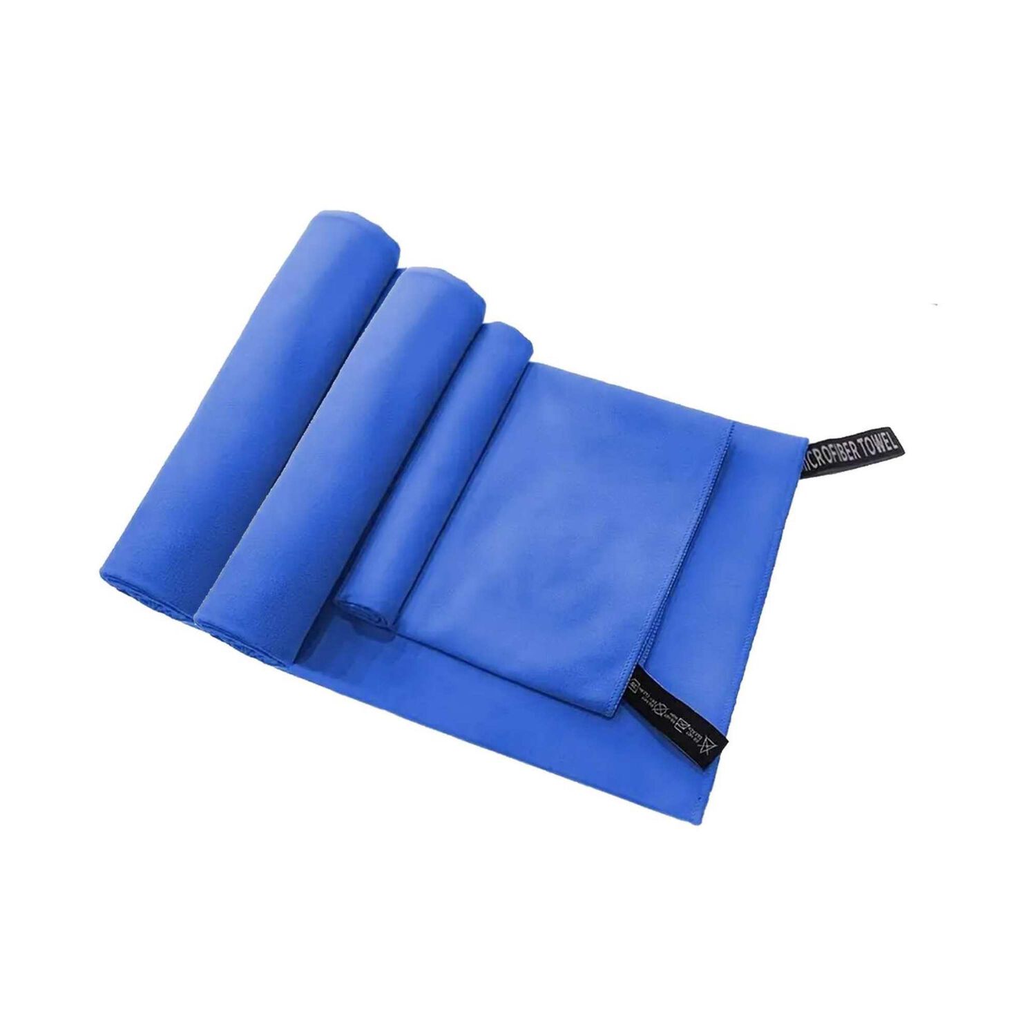 Set 3 Toallas Ba&ntilde;o Viaje Microfibra Secado R&aacute;pido Azul image number 0.0