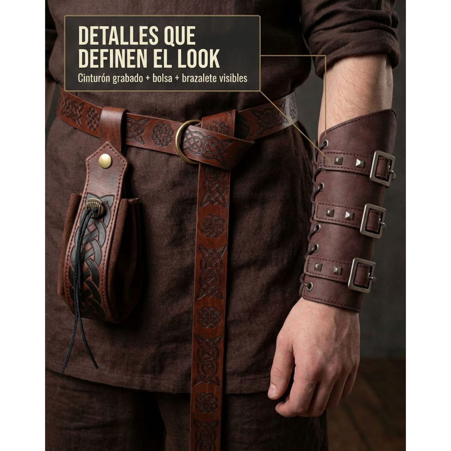 Accesorio Disfraz Cosplay Vikingo Caf&eacute; image number 15.0