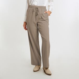 Pantalón Pretina Eláasticada Tiro Medio Palazzo Mujer Kimera