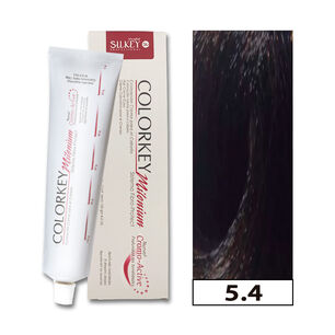 Tinte Permanente Colorkey Millenium Silkey 120gr 5.4 Casta&ntilde;o Claro Cobrizo + Oxidante