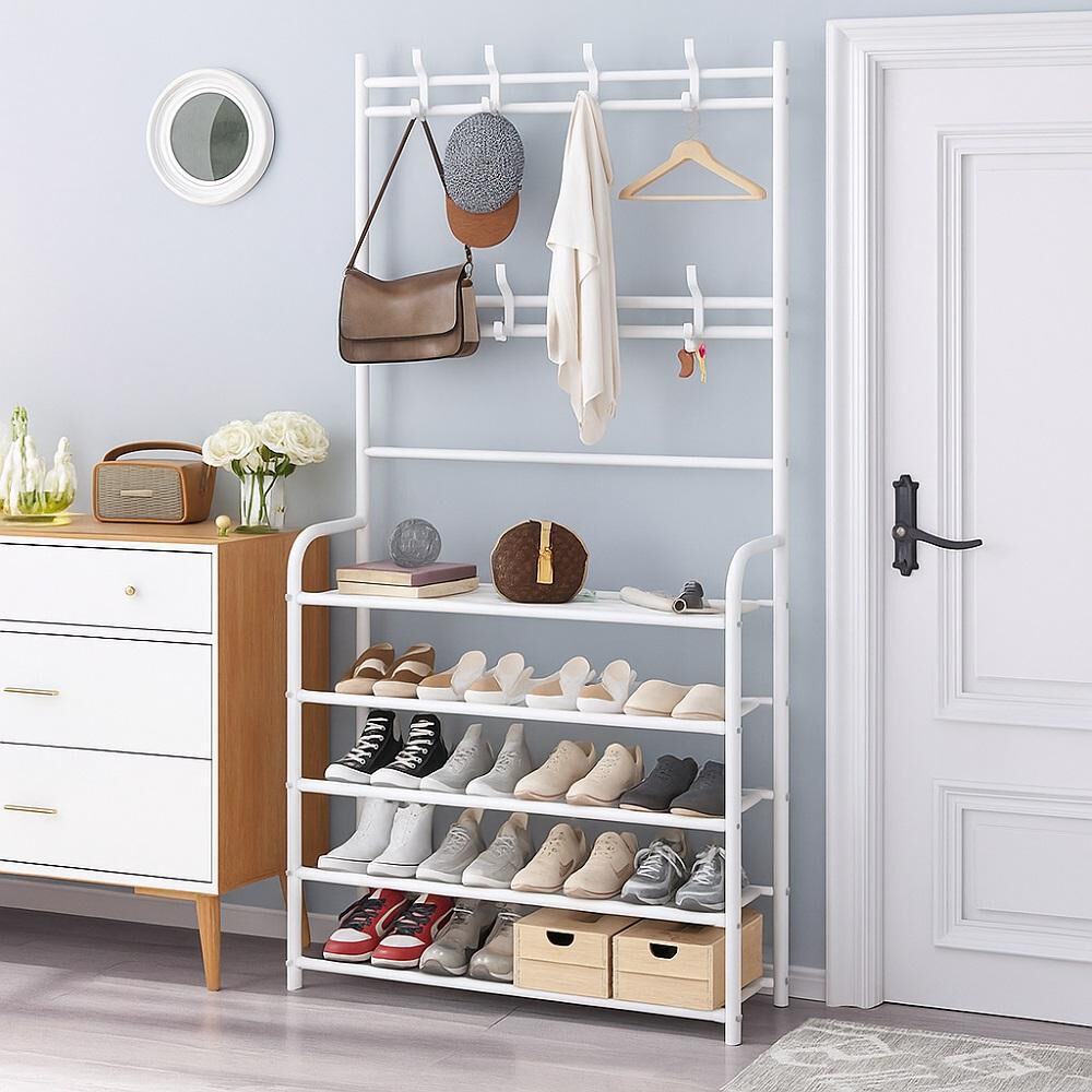 Organizador De Calzado Zapatos 5 Niveles Zapatero Perchero Color Blanco image number 9.0