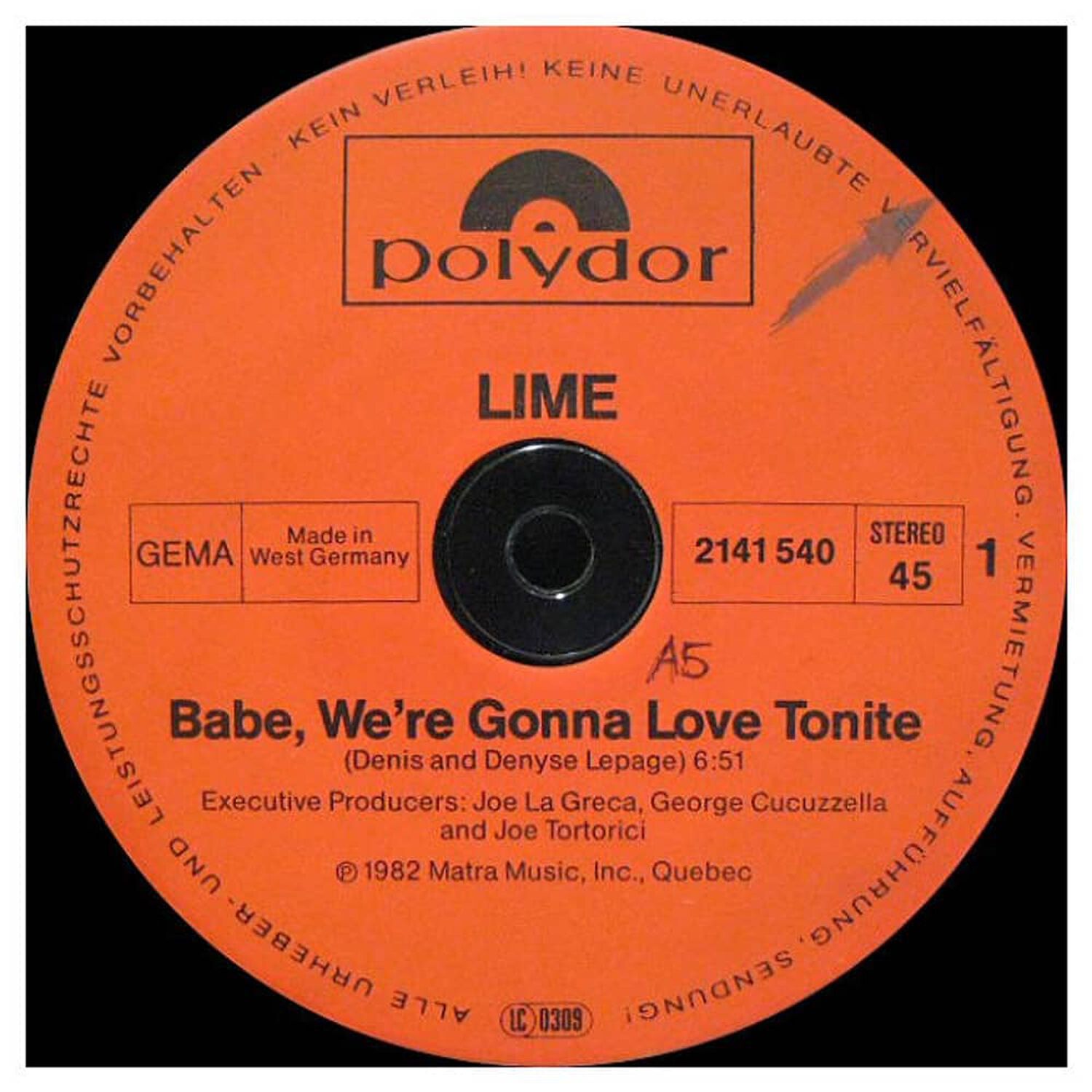 Lime - Babe, We're Gonna Love Tonite | 12" Maxi Single Usado image number 2.0