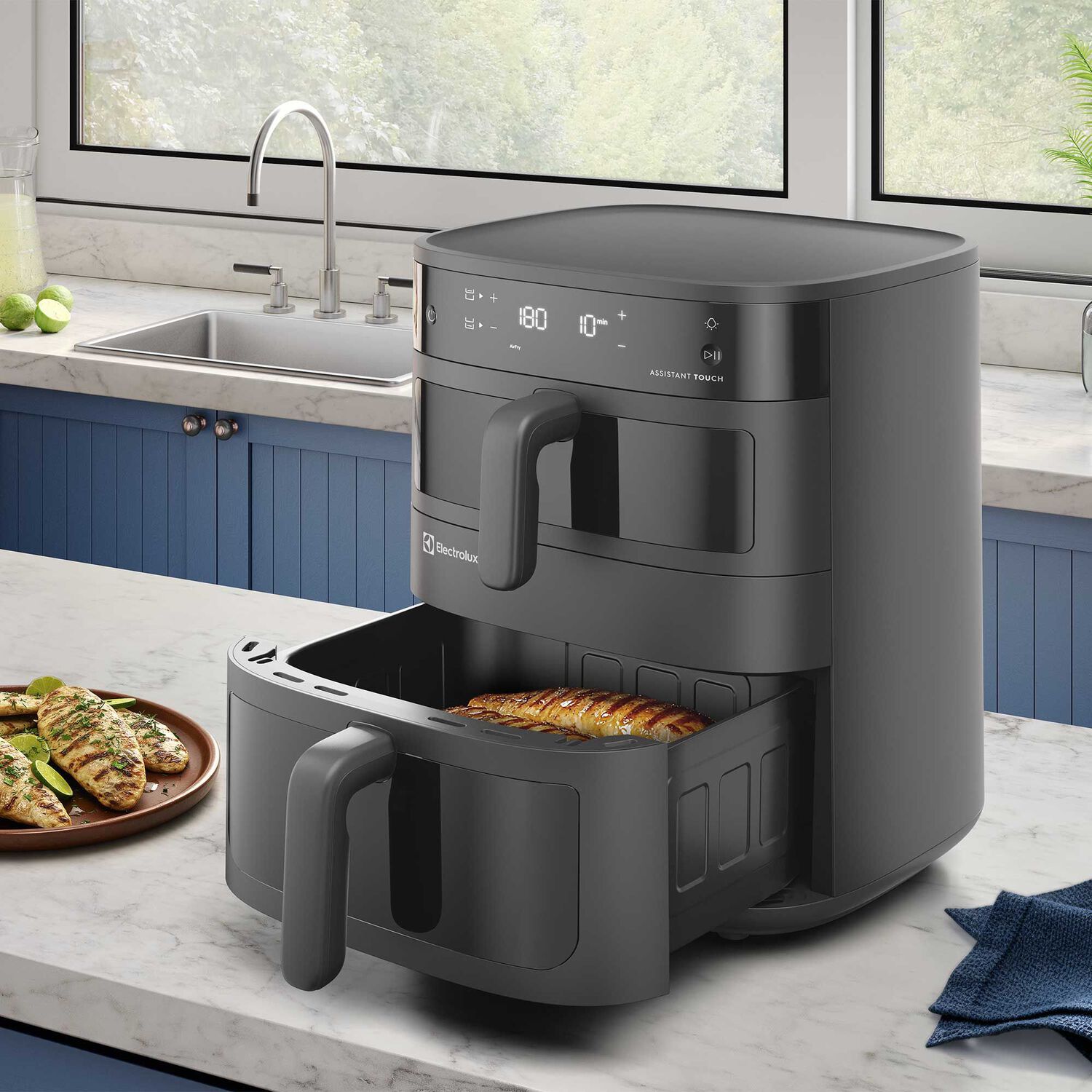 Freidora De Aire 11l Digital Dual Doble Cesta 2500w Eaf190 image number 9.0