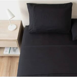 Sabana 1800 2 Plazas Ultra Suave + Funda Bordada. Negra