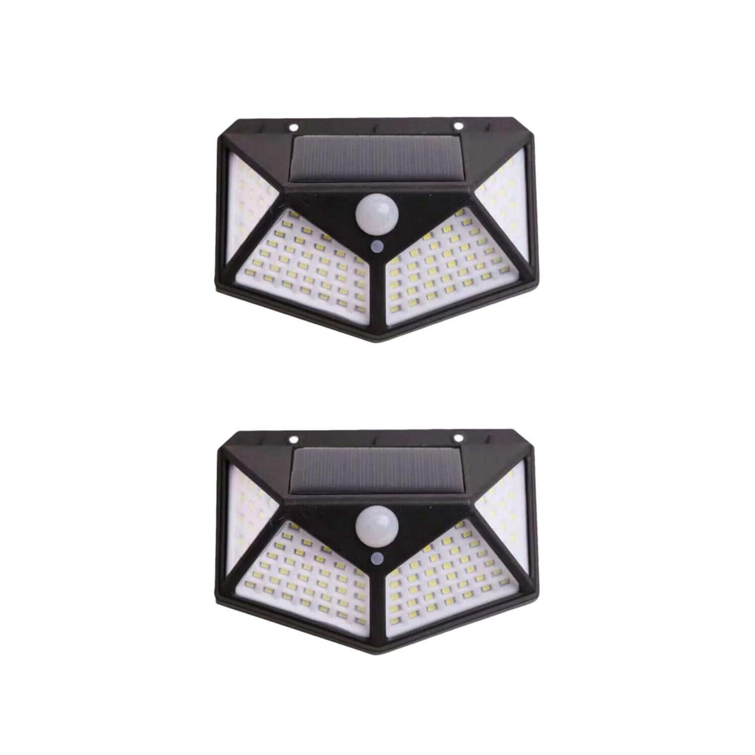 2 Aplique Triangular 100 Led Solar Contra Agua image number 4.0