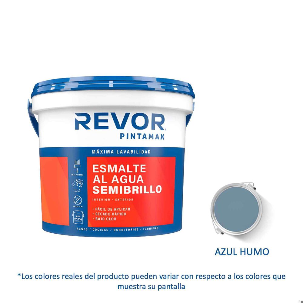 Esmalte Al Agua Semibrillo Pintamax 1 Gl (3.78lt) Azul Humo - Revor image number 0.0