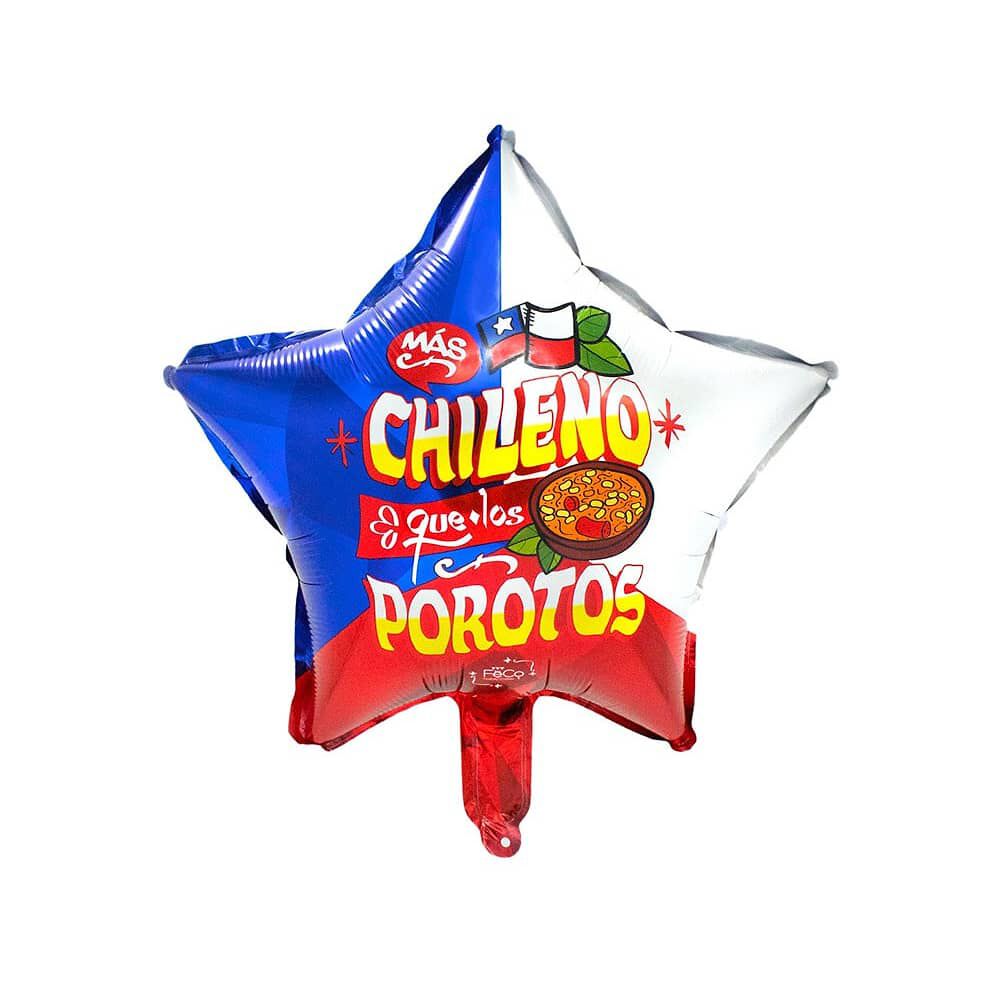 Globo Metalico Estrella Porotos Guachaca X1 Fiestas Patrias image number 0.0