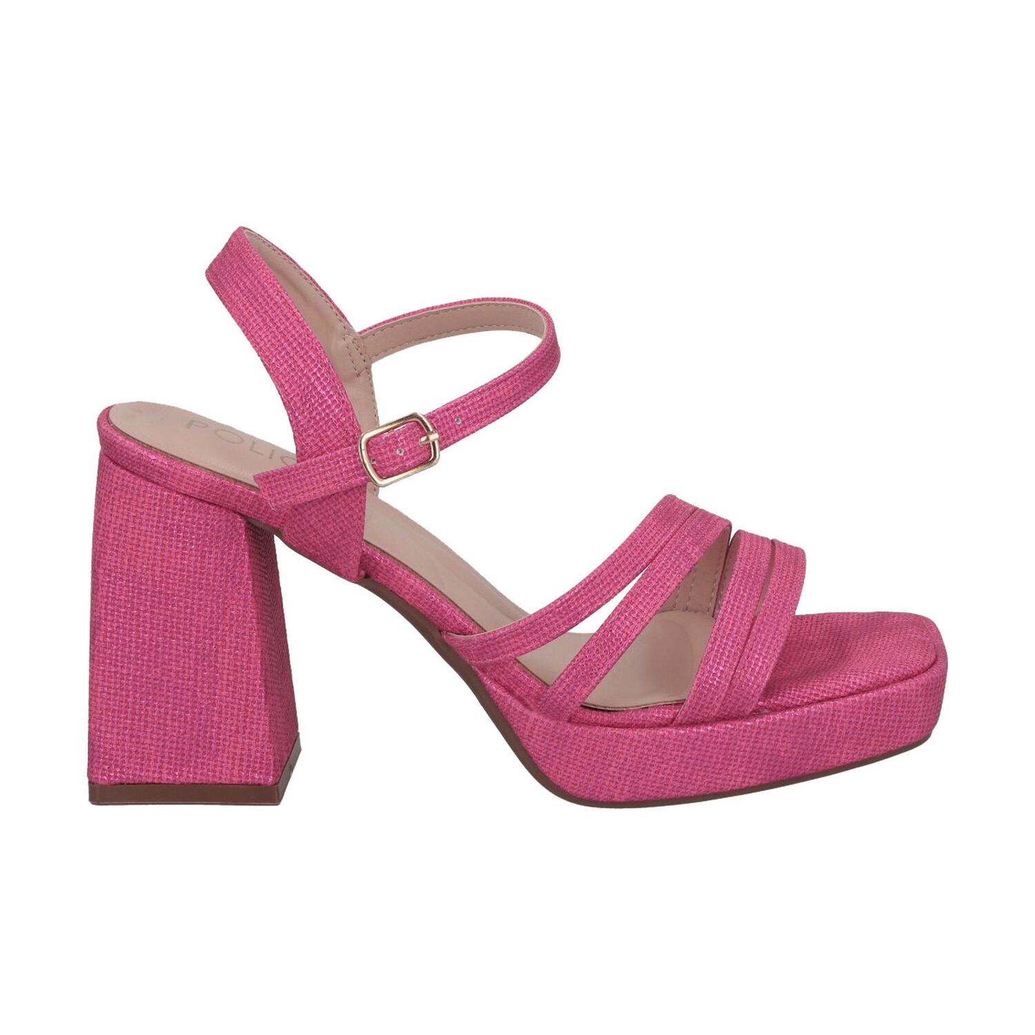 Sandalia Mujer Fucsia Taco Medio Gala Police image number 0.0