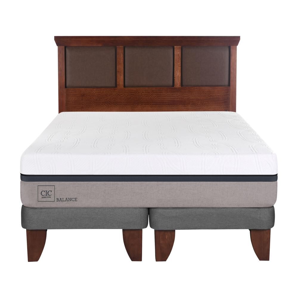 Cama Europea Cic Balance / 2 Plazas / Base Dividida  + Respaldo image number 0.0