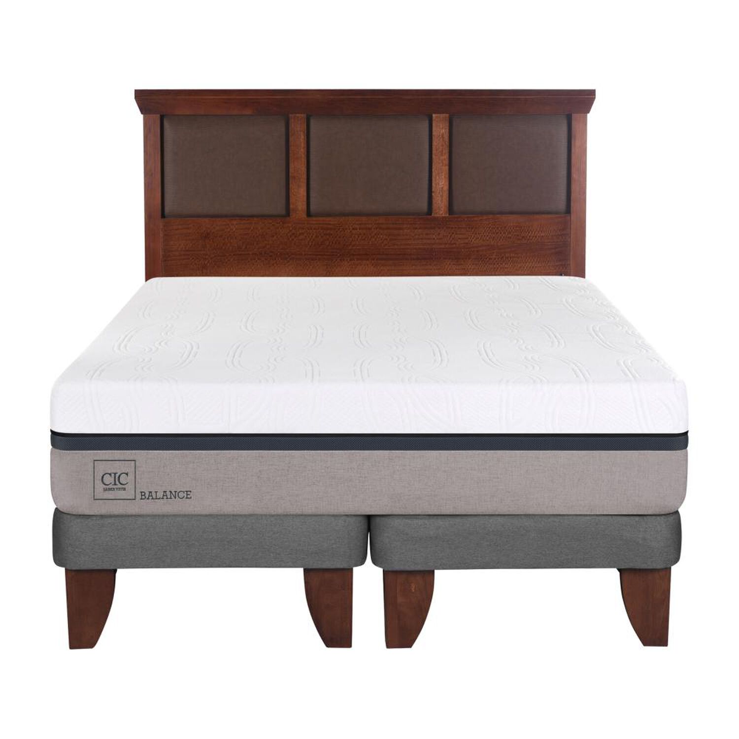 Cama Europea Cic Balance / 2 Plazas / Base Dividida  + Respaldo image number 0.0