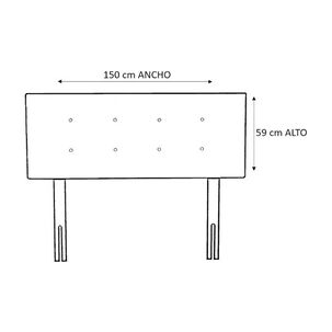 Cama Europea 2 Plazas 190 Respaldo Berna Bajo