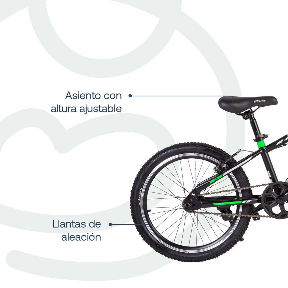 Bicicleta Infantil Kyson Aro 20 Verde Bebesit image number 4.0