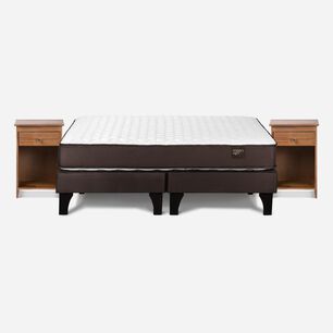Cama Europea Rosen Ergo T / 2 Plazas / Base Dividida + Velador Tabor Caramelo