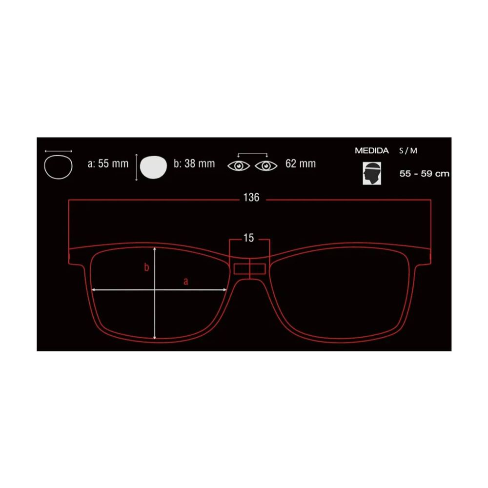 Lentes &Oacute;pticos Camden Rojo Con Clip Magn&eacute;tico Slastik image number 1.0