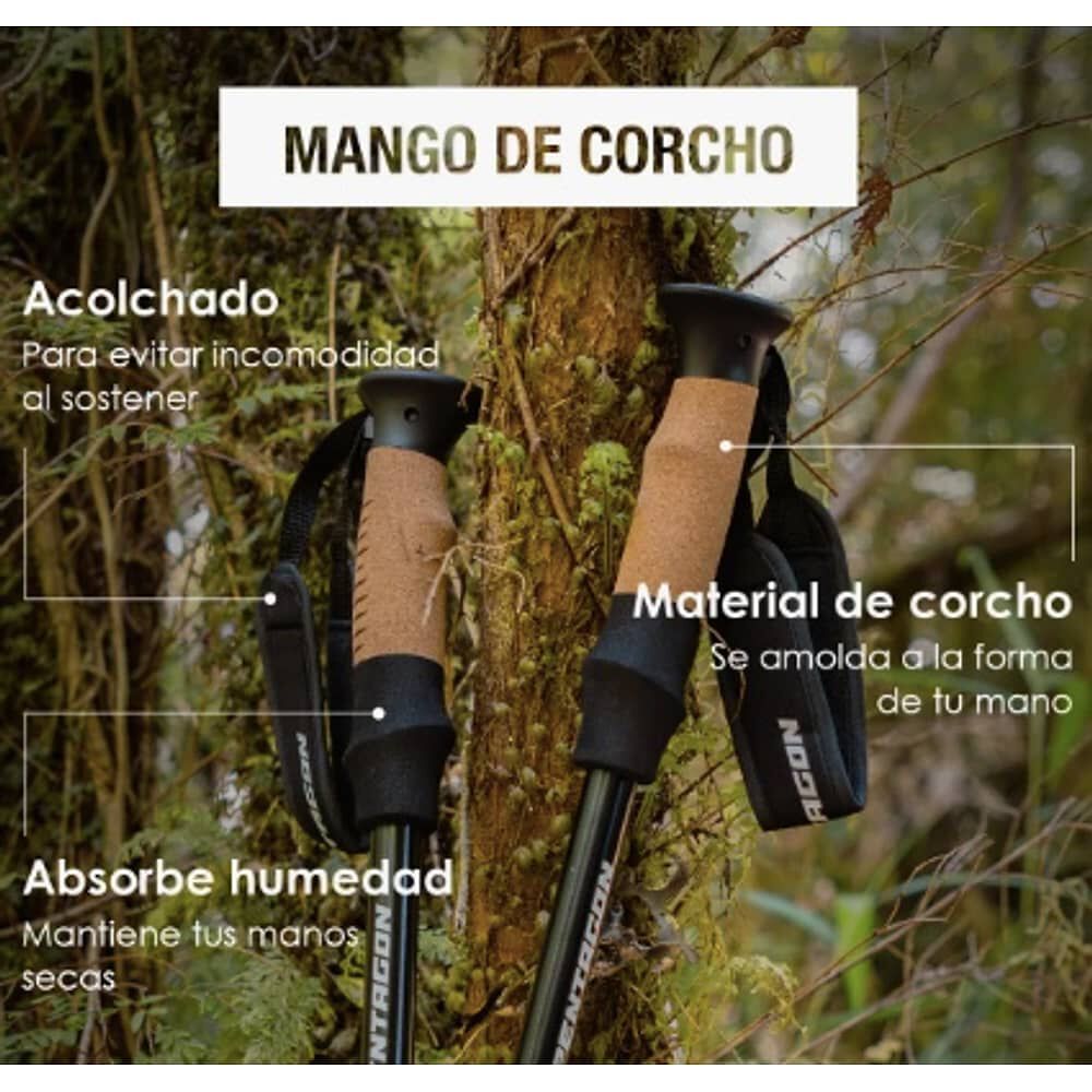 Bastones De Trekking Set De 2 Plegables Aluminio image number 3.0