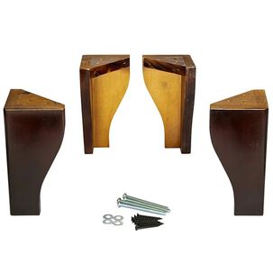 Kit De 4 Patas Para Cama Europea Color Chocolate