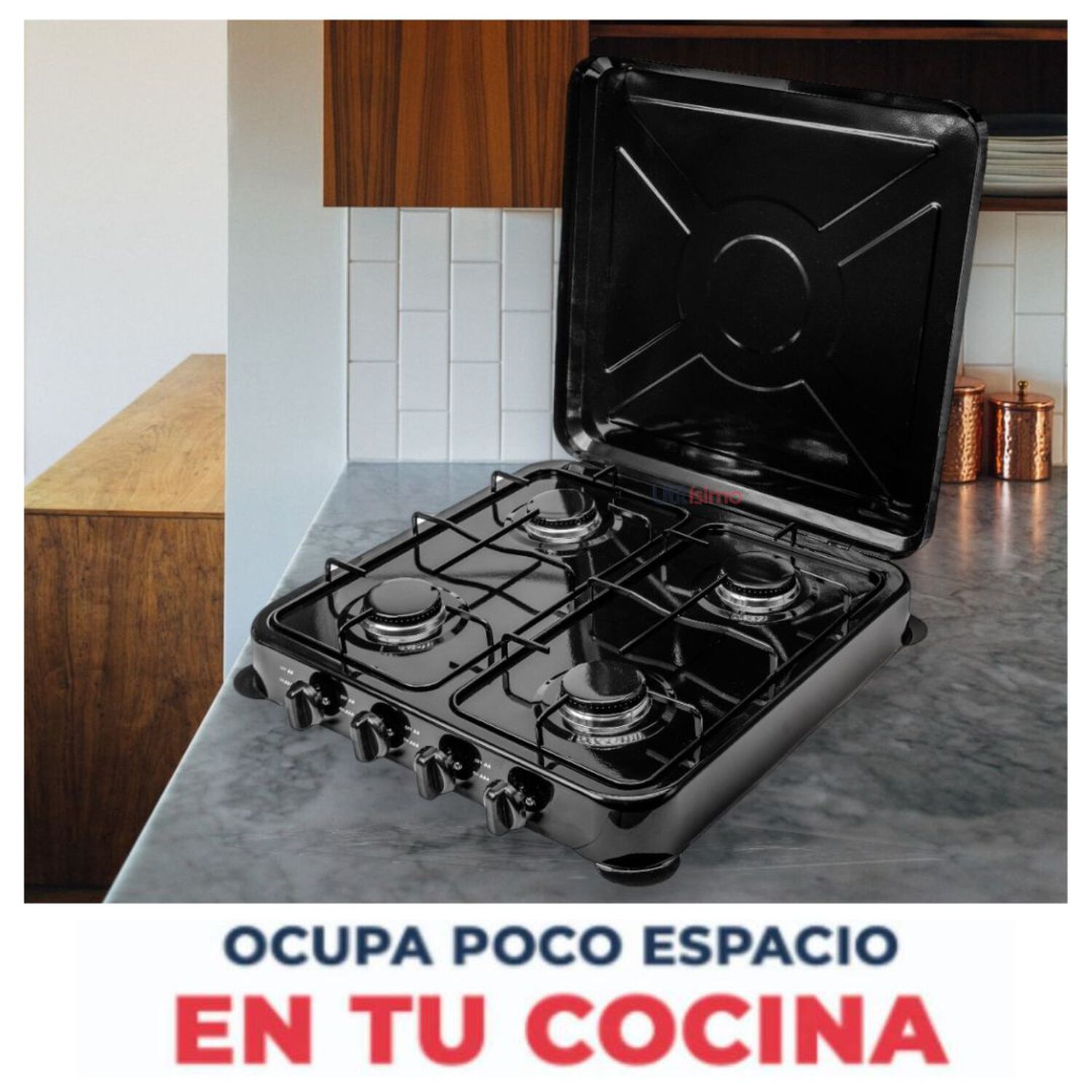 Cocina Encimera A Gas Licuado 4 Platos Negra image number 3.0