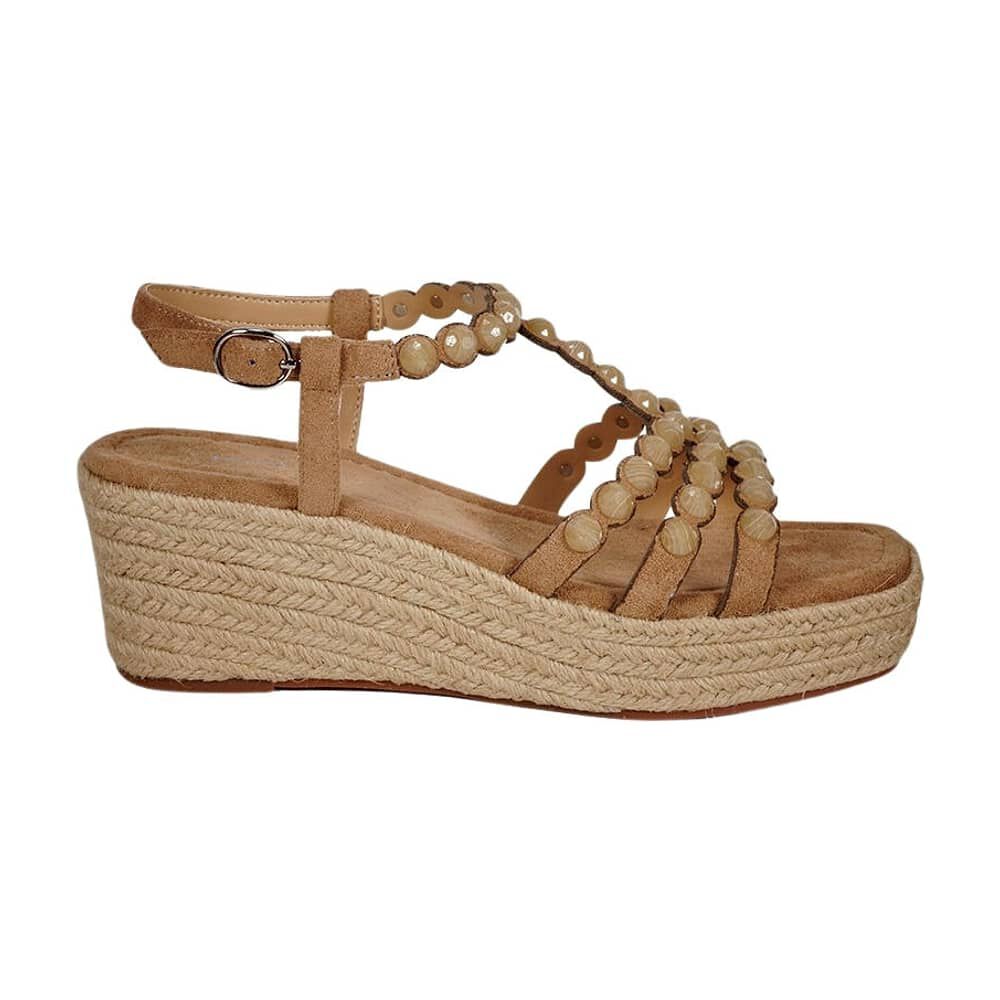 Sandalia Cuero Eunis Beige image number 6.0