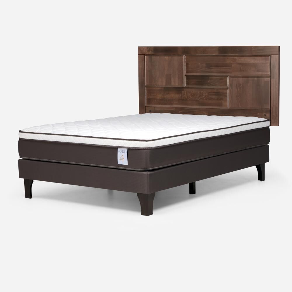 Cama Europea Rosen New Style 4 Plus / Full / Base Normal + Respaldo image number 1.0