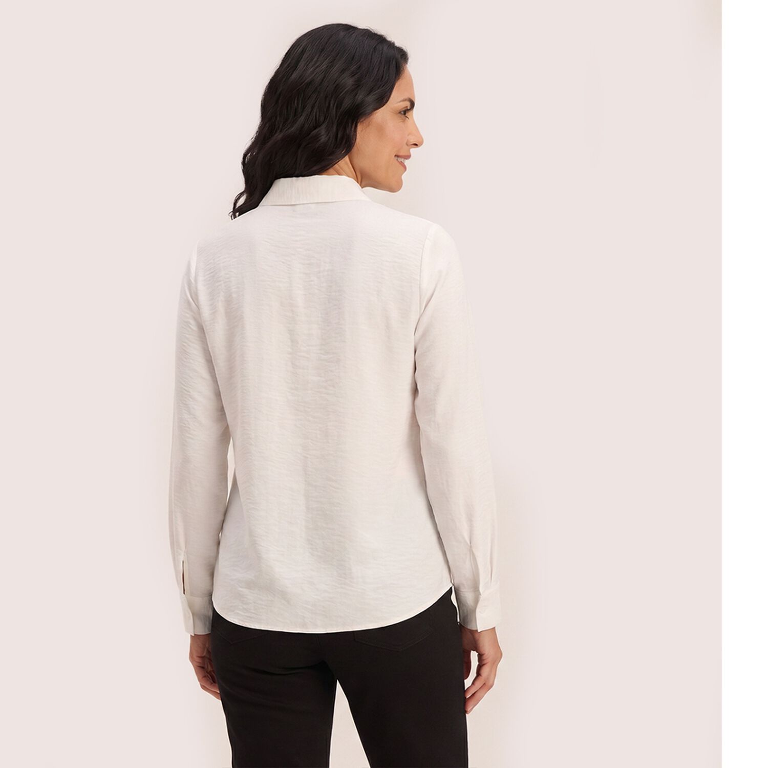 Blusa Manga Larga Cuello V Mujer Lorenzo Di Pontti image number 2.0