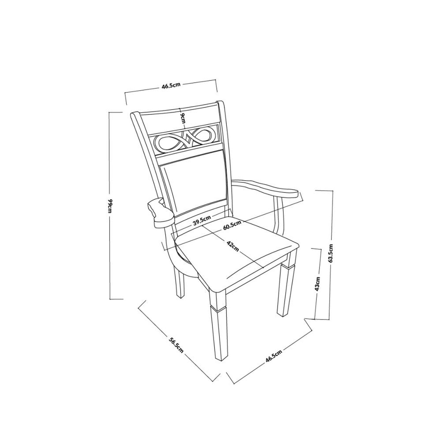 Juego De Comedor Zoy Home Capri / 6 Sillas / 2 Sitiales image number 9.0