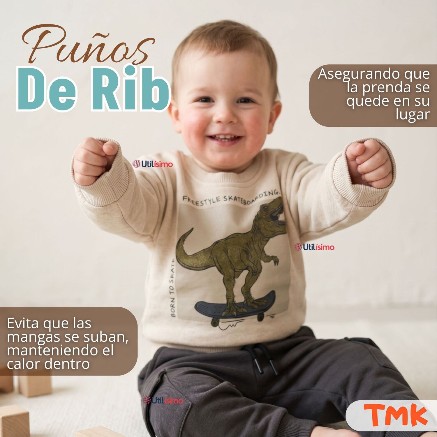 Conjunto Buzo Poler&oacute;n 2 Piezas Beb&eacute; Ni&ntilde;o Dino Street image number 9.0