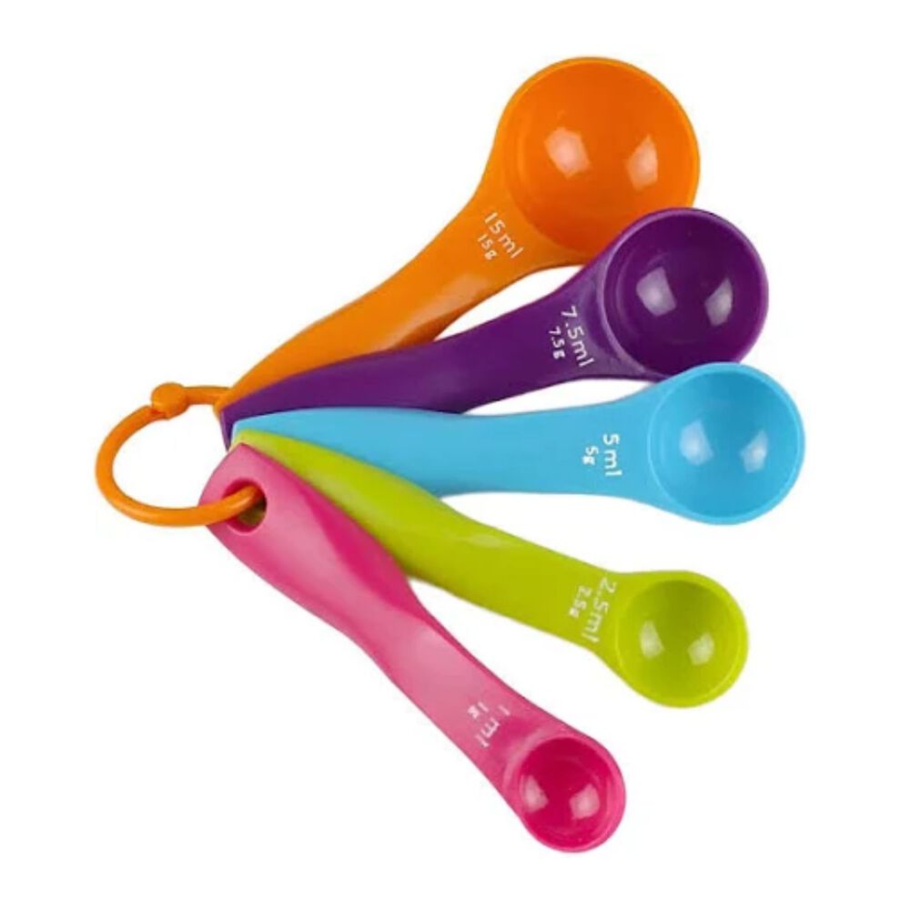 Set 5 Cucharas Medidoras Cuchara Medidora Plastico Colores image number 0.0
