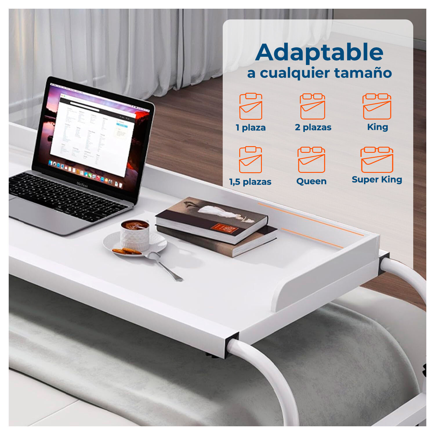 Mesa Port&aacute;til Ajustable Ideal Para Trabajar Y Estudiar Desde La Cama O Sof&aacute; image number 3.0
