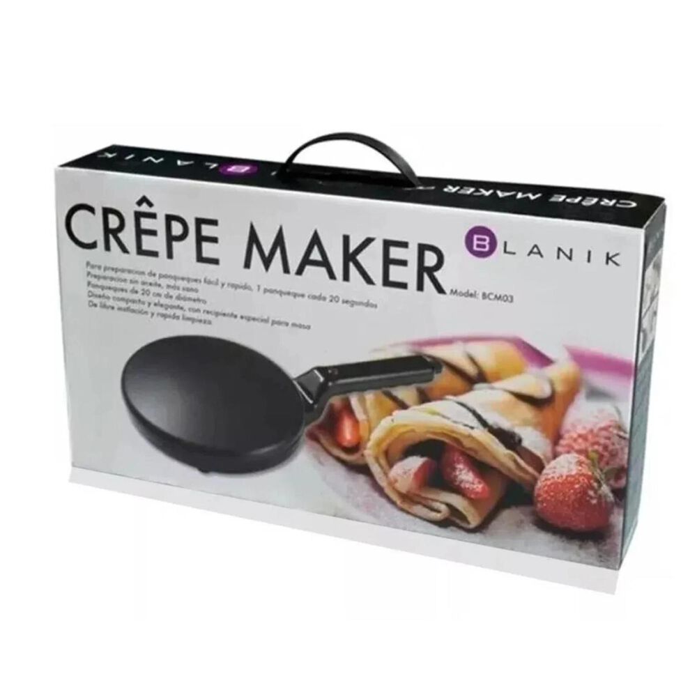 Maquina Panqueques Crepe Antiadherente 800w Bmc03 Blanik image number 2.0